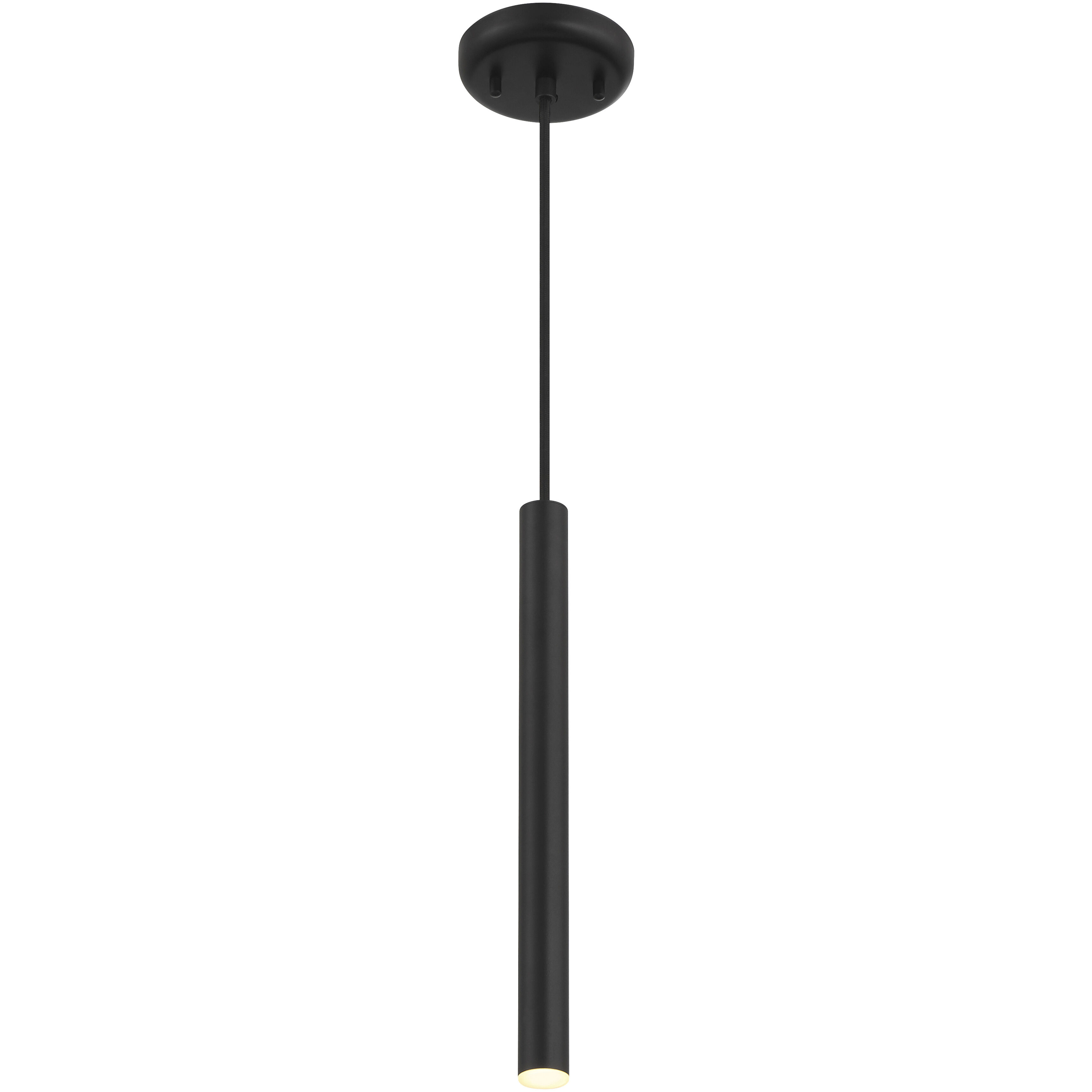 Pipeline 1 Light 1.25 inch Matte Black Pendant Ceiling Light