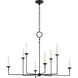 Chapman & Myers Rowen LED 52 inch Aged Iron Chandelier Ceiling Light, Grande
