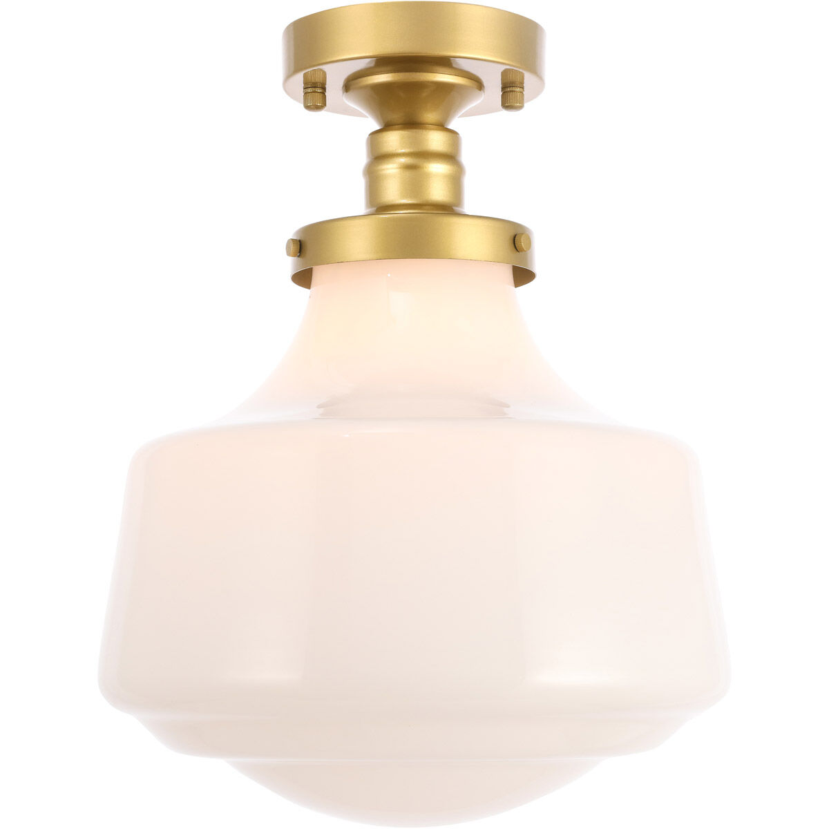 Lyle 1 Light 11 inch Brass Flush Mount Ceiling Light