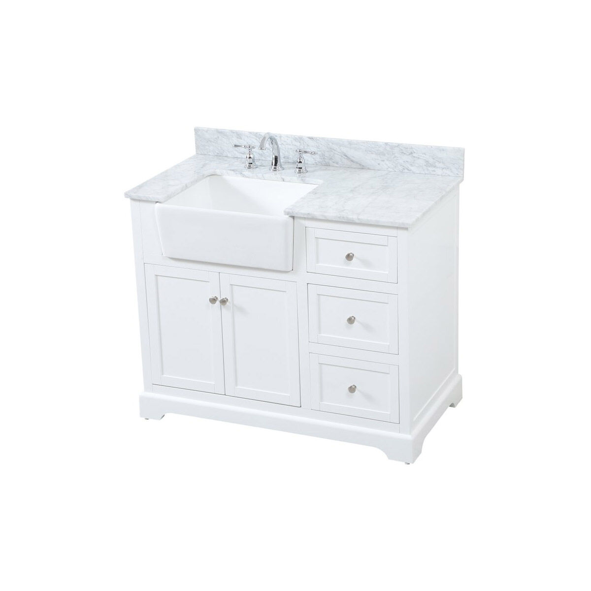 Franklin 42 X 22 X 35 inch White Bathroom Vanity Cabinet