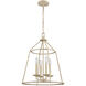 Ellisville 4 Light 17.25 inch Antique Cream Chandelier Ceiling Light