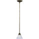 Pacific 1 Light 7 inch Kentucky Bronze Mini Pendant Ceiling Light in Marble