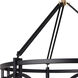 Stopwatch 6 Light 30.75 inch Matte Black and French Gold Pendant Ceiling Light