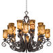 Ibiza 16 Light 50 inch Antique Copper Chandelier Ceiling Light in Ecru (1209)