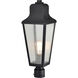 Lawrence 1 Light 22.75 inch Matte Black Outdoor Post Light