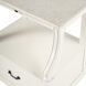 Mabel Marble 1 drawer Nightstand in White
