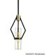 Raef 1 Light 7 inch Textured Bronze/Brushed Brass Pendant Ceiling Light