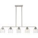 Aragon 5 Light 42 inch Brushed Nickel Linear Chandelier Ceiling Light
