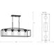 Swansea 4 Light 10.87 inch Matte Black Outdoor Linear Chandelier