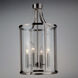 Sentinel 4 Light 12 inch Satin Nickel Single Pendant Ceiling Light