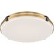 Arclume LED 18.75 inch Legacy Brass and Dark Matte Black Flush Mount Ceiling Light