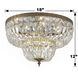 Waltham 4 Light 18 inch Olde Brass Flush Ceiling Light in Clear Spectra