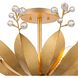 Callista 5 Light 24 inch Antique Gold Leaf Semi Flush Ceiling Light