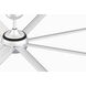 Stellar Custom Silver Fan Motor Only, Blades Sold Separately