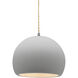 Radiance LED 7 inch Brushed Nickel and Bisque Pendant Ceiling Light