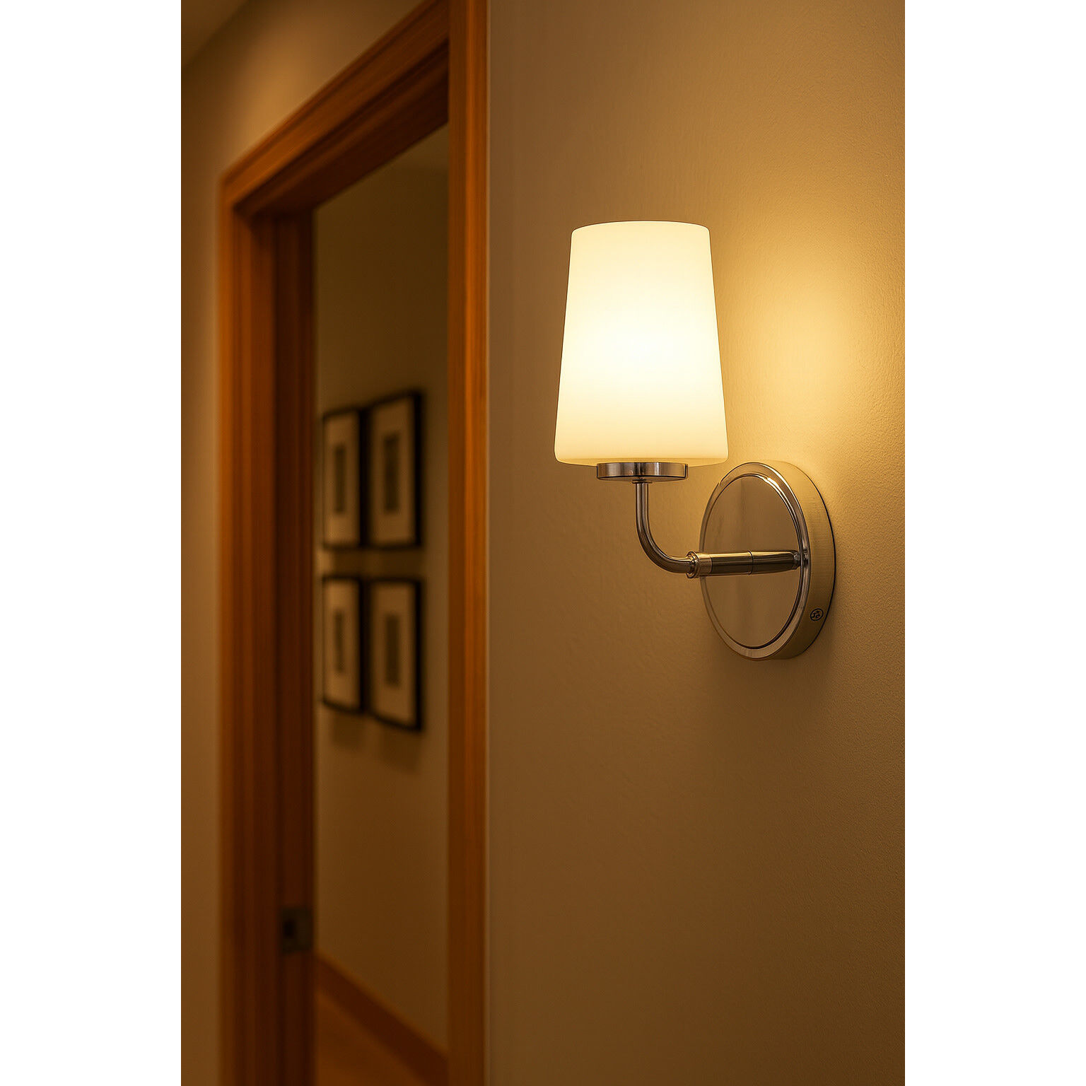 Kline LED 6.75 inch Chrome Bath Light Wall Light