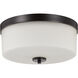 Denver 2 Light 13.63 inch Mahogany Bronze Flush Mount Ceiling Light
