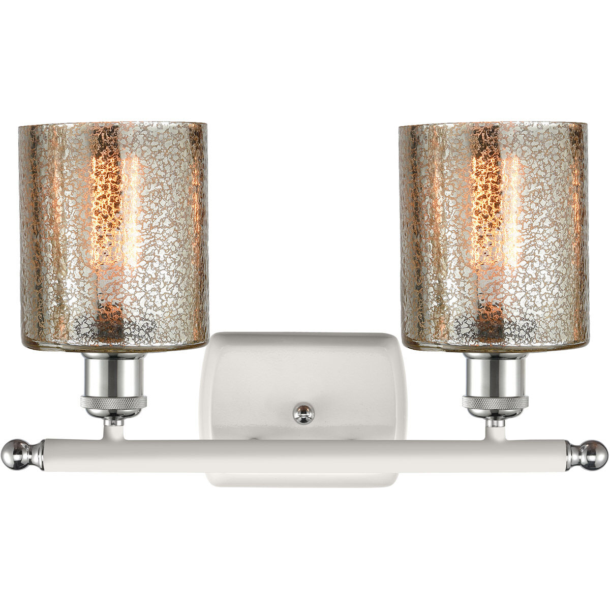 Ballston Cobbleskill LED 16 inch White and Polished Chrome Bath Vanity Light Wall Light in Mercury Glass, Ballston