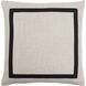 Ritzy 20 X 20 inch Ash/Light Silver/Black Accent Pillow
