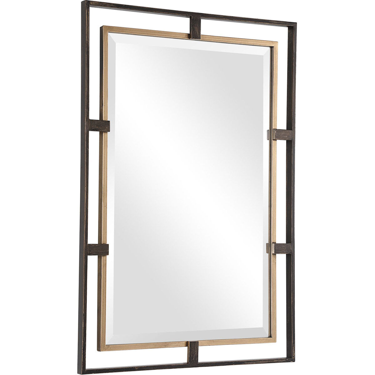 Carrizo 32 X 22 inch Gold and Bronze Wall Mirror