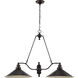 Bridgeview 2 Light 40 inch Mission Dust Bronze Trestle Ceiling Light