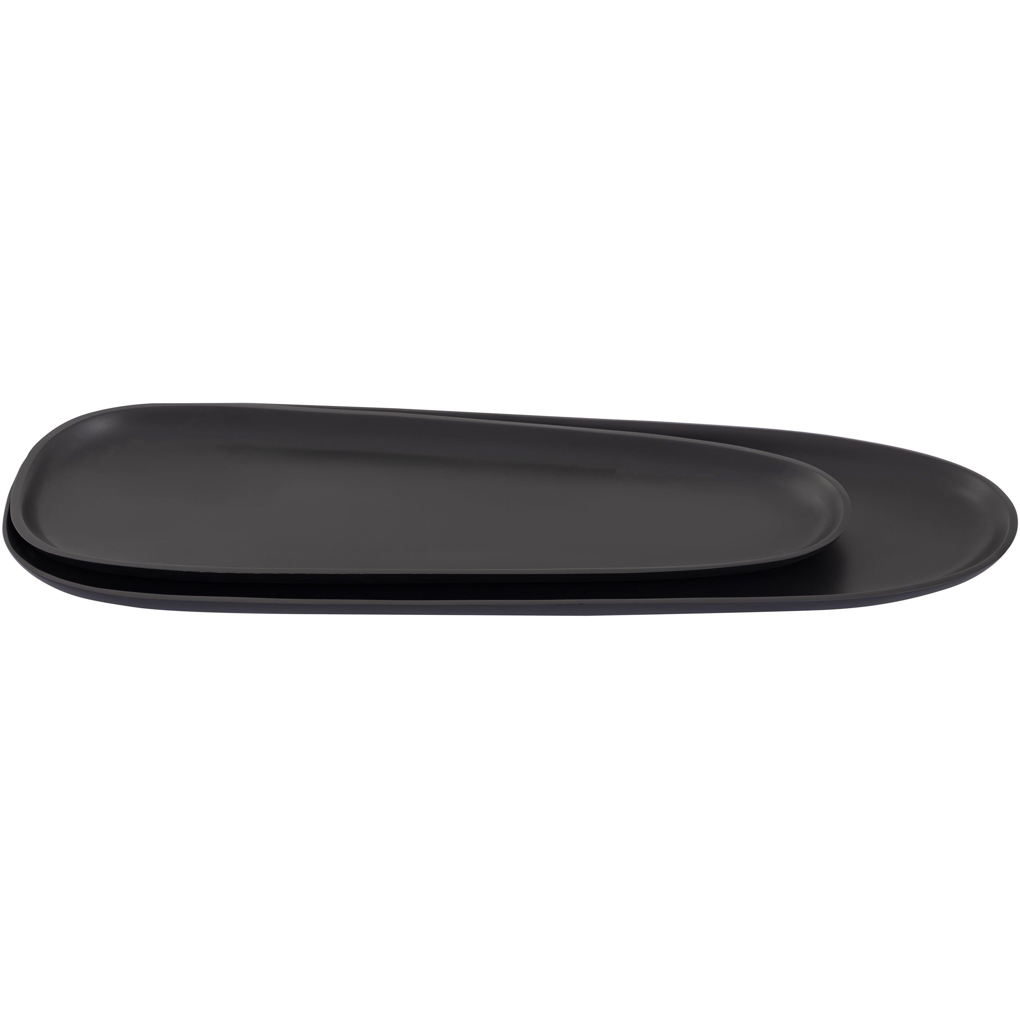 Blain Matte Black Tray, Set of 2