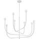 Dahlia LED 36 inch Plaster White Chandelier Ceiling Light