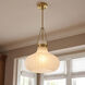 Traditional 1 Light 15 inch Natural Brass Pendant Ceiling Light