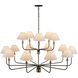 Providence 15 Light 62 inch Black and Brushed Brass Chandelier Ceiling Light