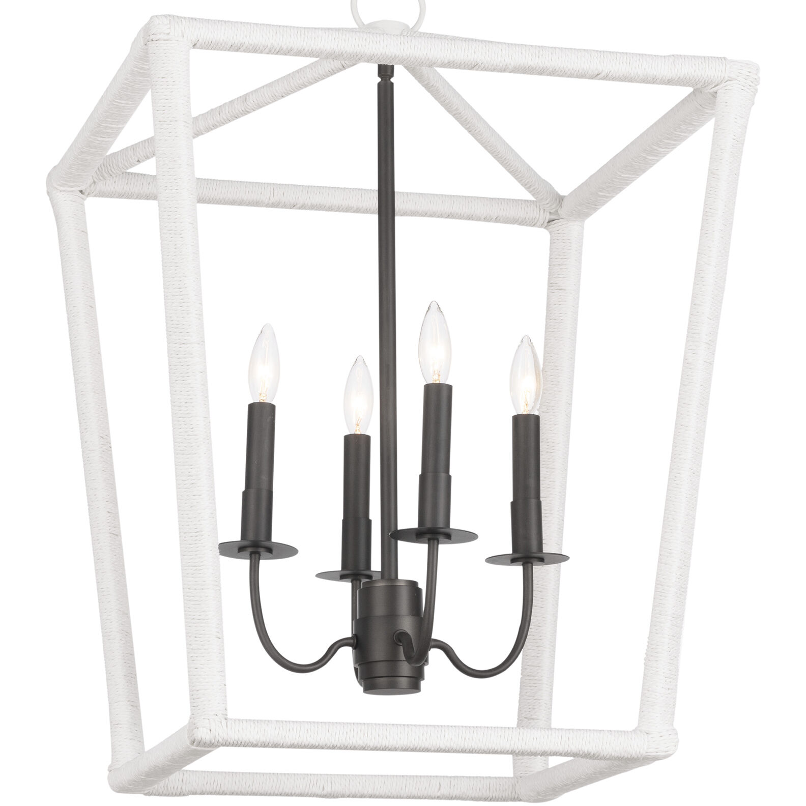 Luella 4 Light 20.5 inch Blackened Brass Lantern, Medium