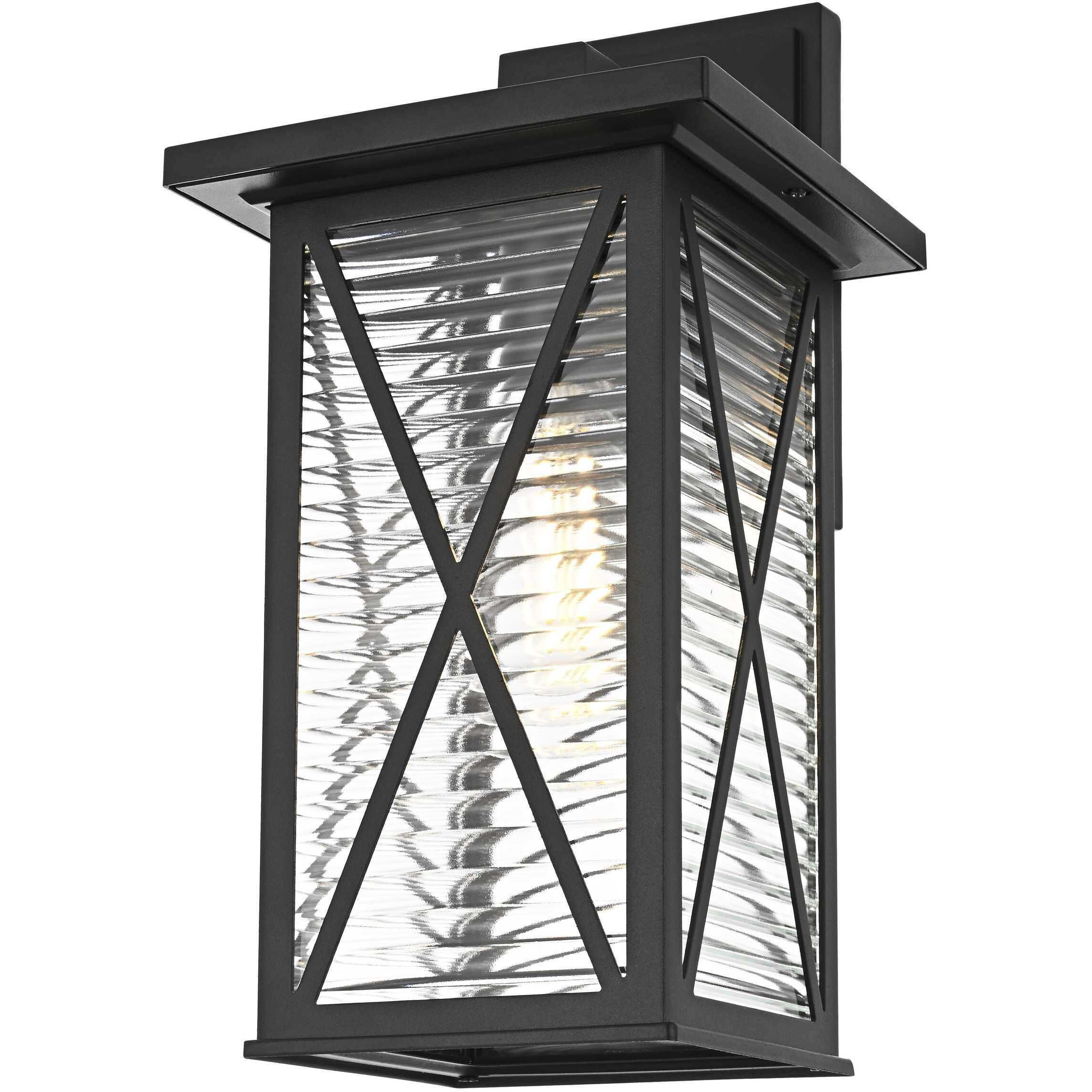 Jada 1 Light 15 inch Black Outdoor Wall Sconce