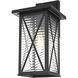 Jada 1 Light 15 inch Black Outdoor Wall Sconce