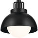 Niva LED 8 inch Black Semi Flush Mount Ceiling Light