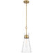 Lakewood 1 Light 8 inch Warm Brass Pendant Ceiling Light, Essentials