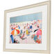 Summer Days on Beach Blue and Pink and Teal and Multi Framed Art