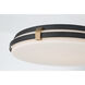 Arclume LED 18.75 inch Dark Matte Black and Legacy Brass Flush Mount Ceiling Light