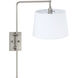 Crown Point 1 Light 20 inch Satin Nickel Wall Lamp Wall Light