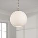 Cleo 1 Light 13.5 inch Matte Brass Pendant Ceiling Light