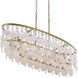Nova Mara 5 Light 48 inch Painted Legacy Brass Linear Chandelier Ceiling Light