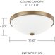 Perkins 2 Light 12.5 inch Aged Brass Flush Mount Ceiling Light