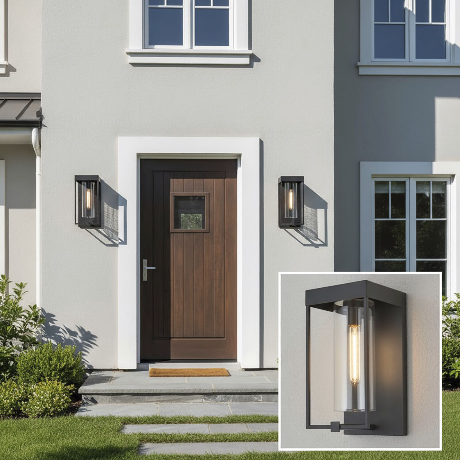 Gardenbrooke LED 20 inch Black Outdoor Wall