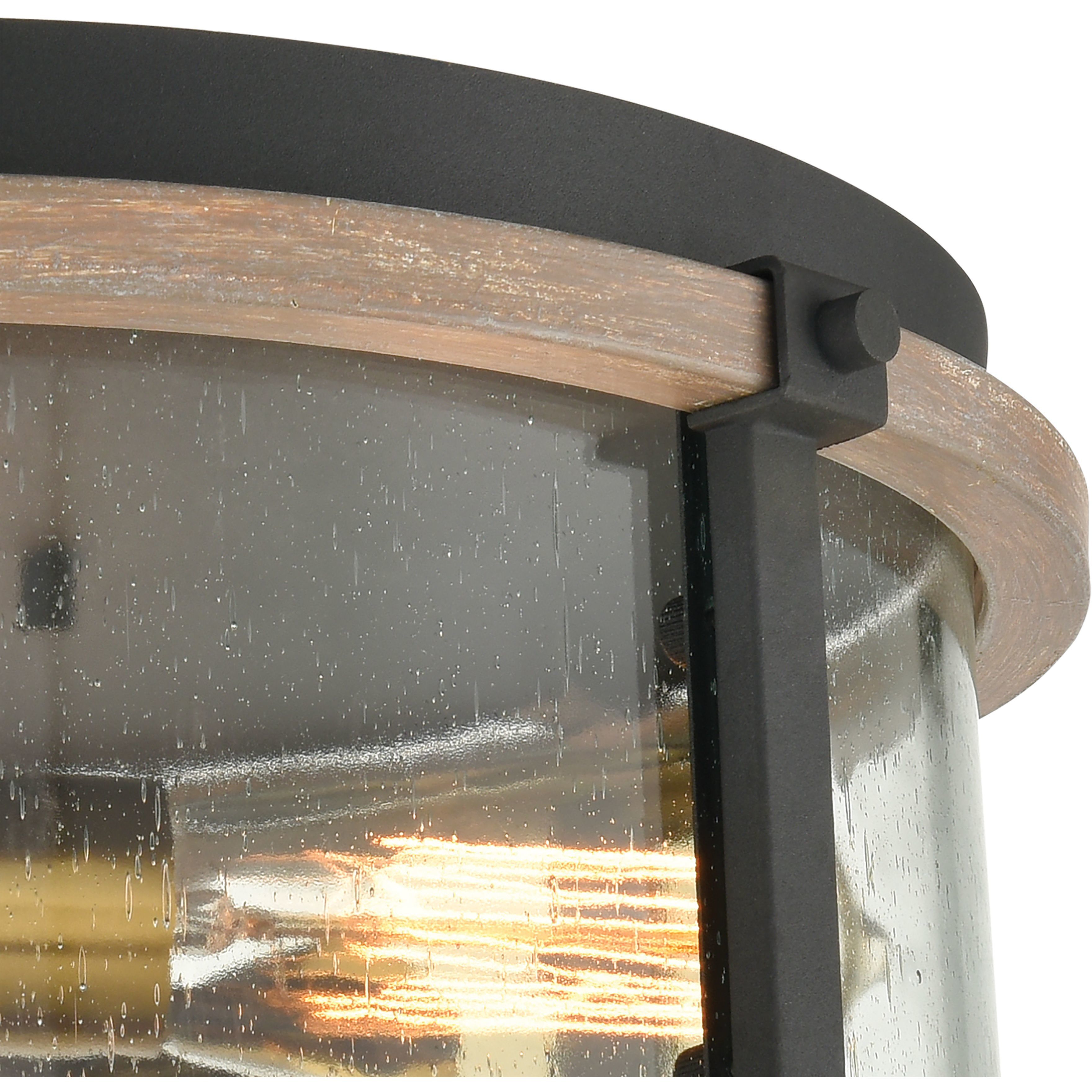 Geringer 3 Light 15 inch Charcoal Flush Mount Ceiling Light