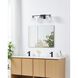 Valentin 3 Light 24 inch Matte Black Vanity Light Wall Light