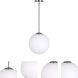Selene 1 Light 14 inch Brushed Nickel Single Light Pendant Ceiling Light