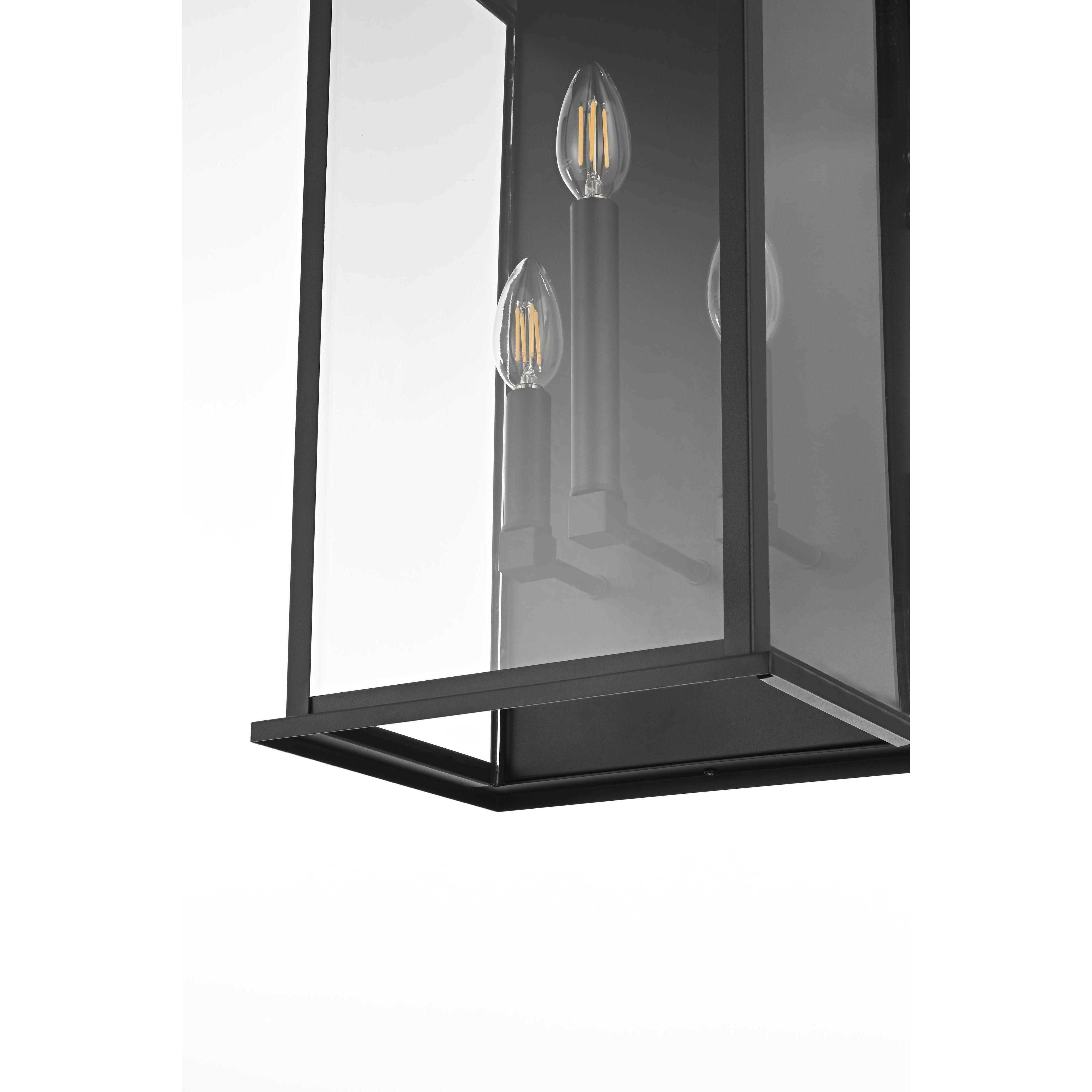 Shepard 3 Light 25 inch Black Outdoor Wall Sconce