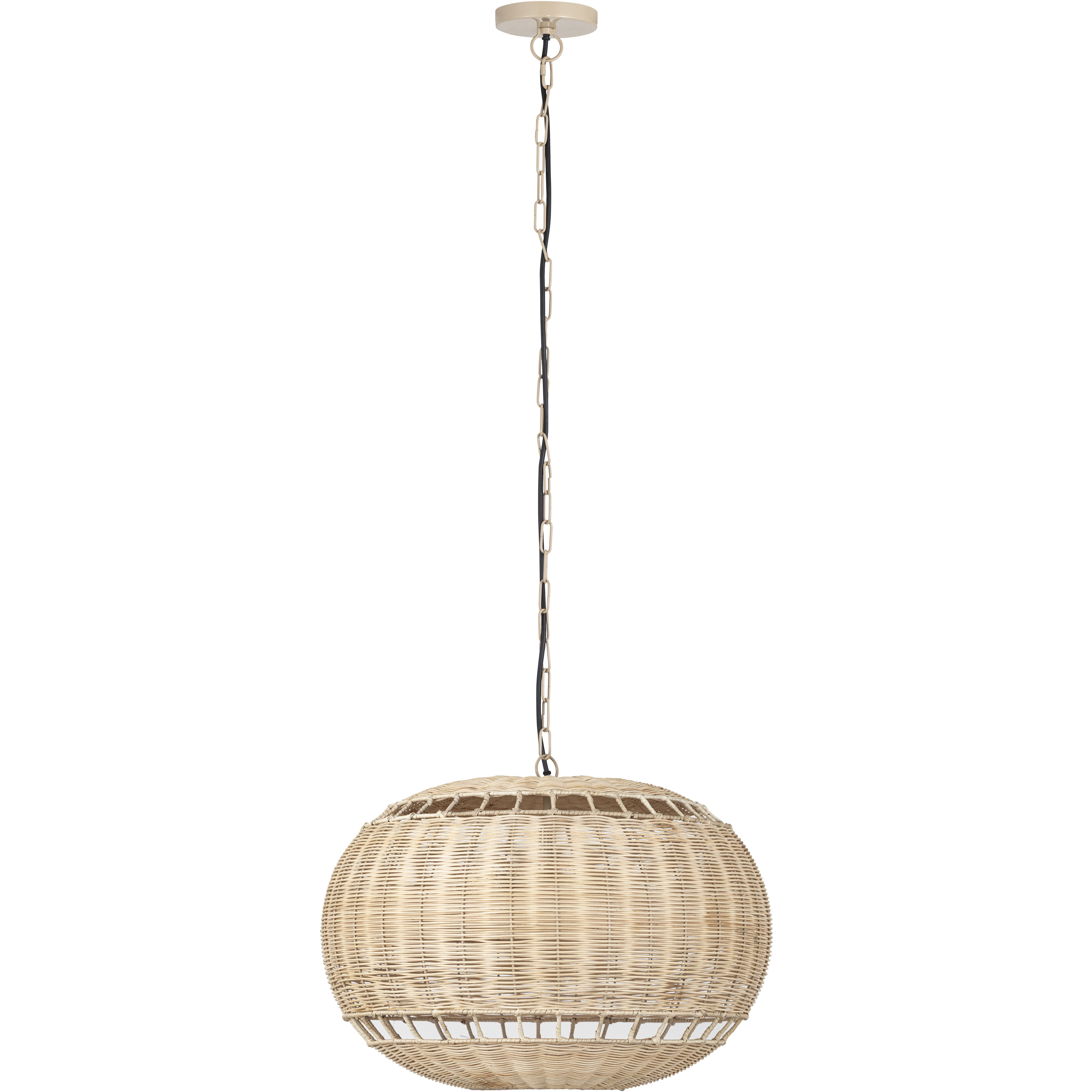 Sidney 3 Light 23.5 inch Natural Pendant Ceiling Light