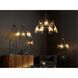 Tioga 5 Light 25 inch Noir with Aged Brass Chandelier Ceiling Light