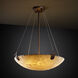 Porcelina LED 21 inch Brushed Nickel Pendant Ceiling Light in 3000 Lm LED, Waves, Round Bowl, U-Clips