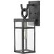 Estate Series Porter Outdoor Wall Mount Lantern in Aged Zinc, Non-LED, Open Air