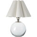 Giorgio 13 inch 60.00 watt Polished Nickel Mini Lamp Portable Light in White Scalloped Shade